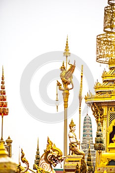 The royal funeral pyre King Rama the 9th of Thailand.