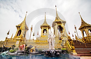 The royal funeral pyre King Rama the 9th of Thailand.