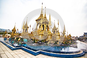 The royal funeral pyre King Rama the 9th of Thailand.