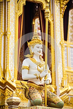 The royal funeral pyre King Rama the 9th of Thailand.