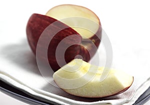 Royal Gala Apple, malus domestica, Fruit against White Background