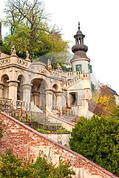 Royal Garden of Prague Castle. Autumn outdoors.