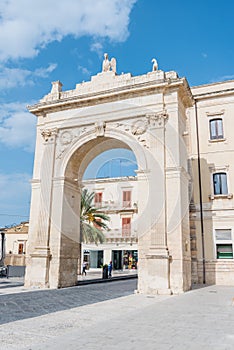 Royal Gate in Noto, Sicily, Italy