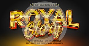 Royal Glory Text Style Effect. Editable Graphic Text Template