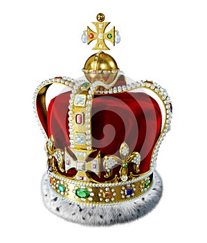 Kráľovský zlato koruna mnoho šperky a dekorácie 