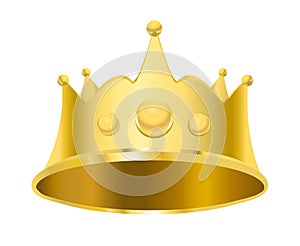 Royal golden crown vetor illustration