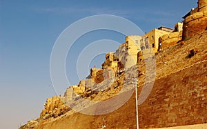 Royal golden sandstone fort Jaisalmer indiav