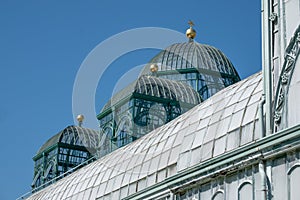 Royal Greenhouses at Laeken, Brussels, Belgium, composed of a complex of a number of greenhouses including the Congo Greenhouse