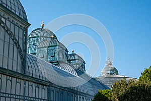 The Royal Greenhouses at Laeken, Brussels, Belgium, composed of a number of connected greenhouses including the  Congo Greenhouse.