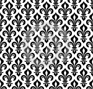 Royal heraldic Lilies, seamless pattern