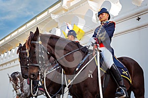 Royal Horse Guards at the Grand Palace in Bangkok