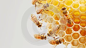 royal jelly produced by bees, emphasizing its natural richness and nutritional benefits. photo