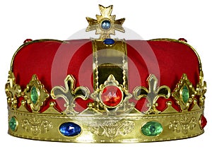 Royal King or Queen Crown with Jewels isolated