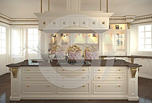 ROYAL KITCHEN DESIGN WITH ISLAND COOKING