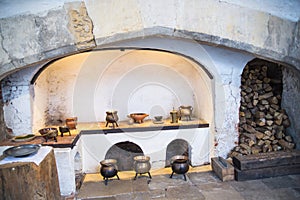 Royal kitchen 16th century of Hampton court, Tudors time.