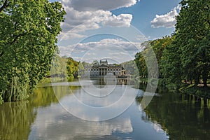 Royal Lazienki Park in Warsaw, Palace on the water, Poland