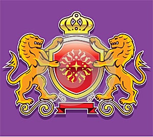 Royal Lions Shield Crown Badge