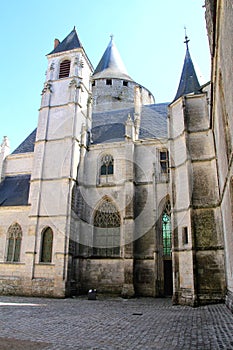 Castle, view on the castle of the city of Chateaudun, France photo