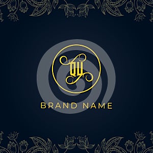 Royal luxury letter QU logo