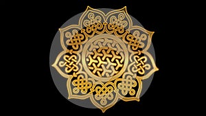 Unique golden mandala