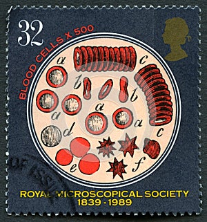 Royal Microscopical Society UK Postage Stamp