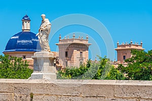 royal monastery of holy trinity in Valencia behind puente de la trinidad, Spain