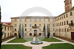 The courtyard of the monastery of San Zoilo in Spain photo