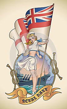 Royal Navy girl photo