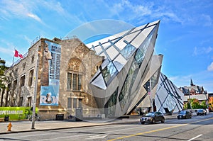 Royal Ontario Museum in a sunny day in Toronto