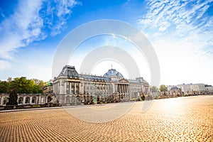 Royal Palace of Brussels at daytime in Belgium photo