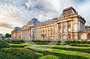 Royal Palace in Brussels in summer day, Belgium