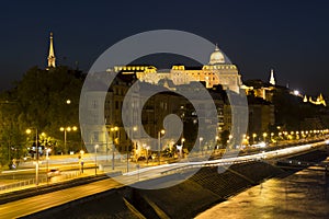 Royal Palace, Budapest in the evening