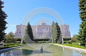 Royal palace building Madrid Spain
