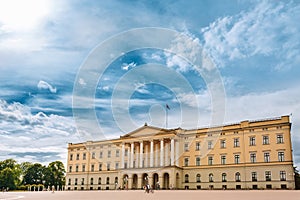 The Royal Palace Building in Oslo, Norway