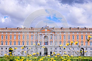 Royal Palace of Caserta in Italy: view of the main facade. photo