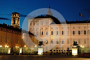 Royal palace at dusk