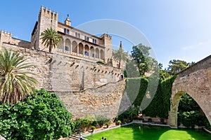 Royal palace of La Almudaina in Palma de Mallorca, Balearic islands, Spain