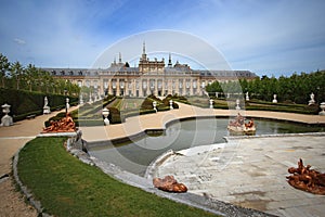 Royal Palace at La Granja de San Ildefonso in Segovia province, Spain photo