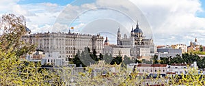 Royal Palace of Madrid and Catedral de la Almudena photo