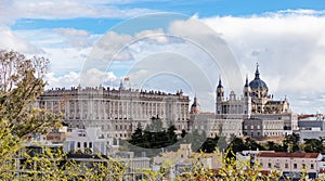Royal Palace of Madrid and Catedral de la Almudena photo