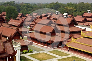 The royal palace in Mandalay, Myanmar