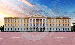 Royal palace in Oslo, Norway photo