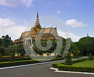 Royal palace in Phnom Penh Cambodia