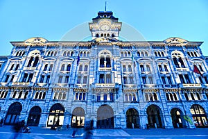 royal palace in trieste , photo as a background