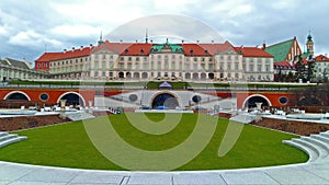 Royal Palace in Warsaw, Poland. View of the palace from the Vistula