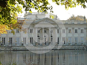 Royal Palace on the Water in Lazienki Park,Warsaw