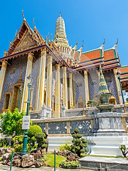 Royal pantheon, in The Temple of Emerald Buddha, landmark of Bangkok, Thailand