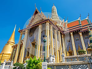 Royal pantheon, in The Temple of Emerald Buddha, landmark of Bangkok, Thailand