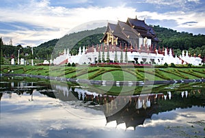 Royal Pavilion Ho Kham Luang in Royal Park Ratchaphruek at Chaingmai, Thailand.