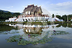 Royal Pavilion Ho Kham Luang in Royal Park Ratchaphruek at Chaingmai, Thailand.